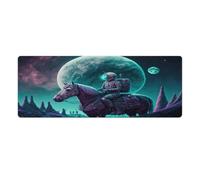 QSYFNBZL Alfombrilla de ratón extendida con diseño de Caballo para Viajes espaciales 30x80cm para Escritorio con sensores de Baja fricción Antideslizante para Mac y PC