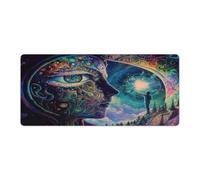 QSYFNBZL Alfombrilla de ratón Grande Gmaing Awakening Third Eye con Bordes cosidos 40x90cm Antideslizante para Ordenador portátil hogar Oficina decoración Accesorios