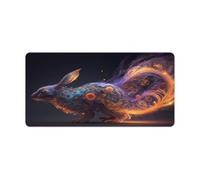 QSYFNBZL Alfombrilla de ratón Grande Hare Base de Goma Antideslizante Resistente al Agua y a Las Manchas Apta para PC MacBook y portátil 30x60cm