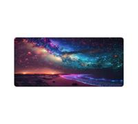 QSYFNBZL Alfombrilla de ratón Grande para Gmaing Galaxy Coast con Textura Premium Antideslizante Impermeable con Bordes cosidos para Juegos Oficina y hogar 40x90cm