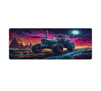 QSYFNBZL Alfombrilla de ratón Grande para Juegos con Foto de un Tractor en un Campo Espacial Grande de 30x80cm con Borde Cosido Accesorios de Escritorio para Ordenador Base Antideslizante