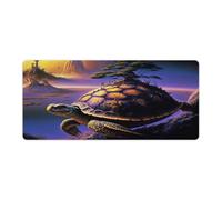 QSYFNBZL Alfombrilla de ratón Grande para Juegos Journey Turtle 40x90cm con Borde Cosido Base Antideslizante