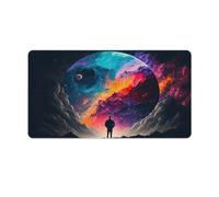 QSYFNBZL Alfombrilla de ratón Grande para Juegos Lost in The Lunar Light Extragrande 40x75cm con Bordes cosidos Base de Goma Natural Antideslizante y Duradera
