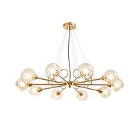 QSYJCCXD 10 Luces Modern Sputnik Chandelier Luz de Techo de Mediados de Siglo Iluminación Colgante Colgante de Oro para Sala de Estar de Comedor, Blanco, 10 Luces