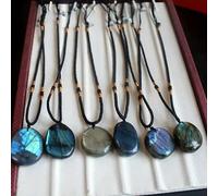 QSYJCCXD 10pcs Labradorita Labradorite Quartz Crystal Tumble Stone Colgante de Piedra