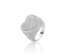 QSYJCCXD 14k Gold Heart Moissanite Ring Joya para hombres Boda Símbolo Ocasión especial Best Gift Luxurious Elegant Romantic Romantic Enstylish Compromiso Aniversario de compromiso único Timeless