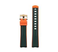 QSYJCCXD 20 mm para correa omega para cosechador 300 pulsera curvada pulsera de pulsera dual correa de goma de silicona líquida de banda suave