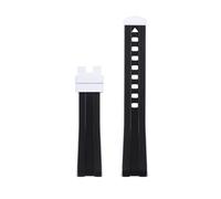 QSYJCCXD 20 mm para correa omega para cosechador 300 pulsera curvada pulsera de pulsera dual correa de goma de silicona líquida de banda suave