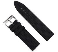 QSYJCCXD 23 Banda de reloj negro de goma de 21 mm para Chopard Silicone Watch Strap Men Pulsera de pulsera de cinta Hebilla