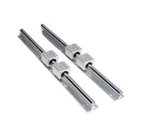 QSYJCCXD 2pcs Guía SBR Longitud de riel Lineal 16 mm 1000 mm Guía Redonda Rail + 4pcs SBR16UU Bloque de portaobjetos (Color: SBR20UU, Tamaño: 500 mm)