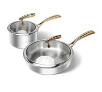 QSYJCCXD 316 Pan de Acero Inoxidable Freing Pan antiadridia Freing Milk Pan multifunción Señora de gachas de gachas