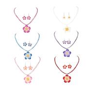 QSYJCCXD 6 piezas de pendientes de pendientes de plumeria hawaiana