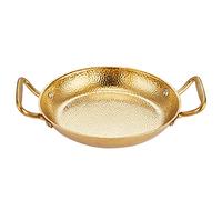 QSYJCCXD 6 tamaños Perella Pan Seapaella Pot Hammered Hammer Hammer Hammed Hispano Cocina de cocina con mango dual para casas o restaurantes/oro/30 cm