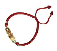 QSYJCCXD Accesorios de niñas Pulsera de cuerda trenzada con diseño de cuerda de encanto chino vintage para hombres y mujeres Collar único