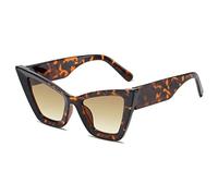 QSYJCCXD Adecuado para lentes de sol de gran tamaño UV400 para mujer, Té de leopardo, Talla única
