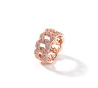 QSYJCCXD Anillo cubano para hombres de 14k Gold, banda de eternidad moissanita intemporal, regalo ideal para el caballero