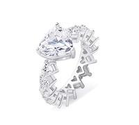 QSYJCCXD Anillo de moissanite de oro de oro de 14k, anillo de compromiso de mujeres estilo hip-hop, un símbolo de amor y compromiso