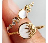 QSYJCCXD Anillo de nudillo de nudillo de diablo dhinestone simple con incrustaciones.