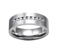 QSYJCCXD Anillos de bodas Anillos de pareja de hombres y mujeres de moda europea y americana con circones Anillos de boda de San Valentín Presente para novia Ocasión especial