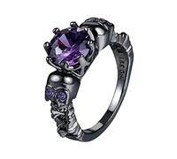 QSYJCCXD Anillos vintage para mujeres, calavera punk gótico retro anillos para mujeres joyas de Halloween de Halloween Presente de San Valentín para la novia Ocasión especial