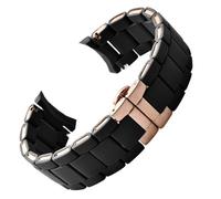 QSYJCCXD Banda de reloj de acero de goma de silicona negra blanca para Armani AR5905 | 5906 | 5920 | 5919 | 5859 Mujeres de 20 mm Pulsera de muñeca de 23 mm de muñeca