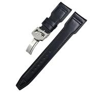 QSYJCCXD Banda de reloj de cuero genuino de 20 mm para IWC Big Pilot Watch Mark 18 Spitfire Top Gun Hamilton Cowhide Strap Store