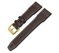 QSYJCCXD Banda de reloj de cuero genuino para IWC Mark XVIII Le Petit Prince Pilot's Watch 20 mm 21 mm 22 mm Cow Wide Strap
