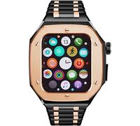 QSYJCCXD Banda de reloj de estuche de parachoques de acero inoxidable, para 8 7 6 5 4 SE 45 mm 44 mm, Men Mod Kit Integrada Pulsera Correa y estuche a prueba de golpes