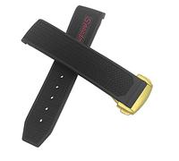 QSYJCCXD Banda de reloj de goma 22 mm 20 mm de 19 mm 21 mm Correa de reloj para Omega Speedmaster Heritage Seamaster Silicone Pulsera deportiva impermeable