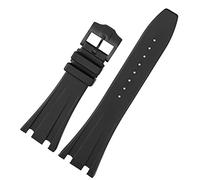 QSYJCCXD Banda de reloj de goma de silicona negra para Audemars para Piguet Strap 28 mm Watch AP Band Herramientas de mariposa para hombres