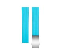 QSYJCCXD Banda de reloj Fluororubber de 20/12/22 mm adecuada para Monaco Carrera Autavia Aquaracer 300 Black Red F1 Fluororubber Correa