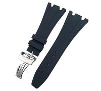 QSYJCCXD Banda de vigilancia de goma fluoria de 27 mm para Audemars AP Piguet Royal Oak Offshore Soft FKM Silicone Watch Strap Mens Pulsera