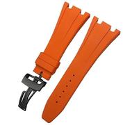 QSYJCCXD Banda de vigilancia de goma fluoria de 27 mm para Audemars AP Piguet Royal Oak Offshore Soft FKM Silicone Watch Strap Mens Pulsera