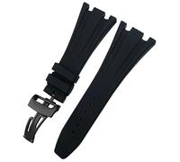 QSYJCCXD Banda de vigilancia de goma fluoria de 27 mm para Audemars AP Piguet Royal Oak Offshore Soft FKM Silicone Watch Strap Mens Pulsera