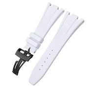 QSYJCCXD Banda de vigilancia de goma fluoria de 27 mm para Audemars AP Piguet Royal Oak Offshore Soft FKM Silicone Watch Strap Mens Pulsera
