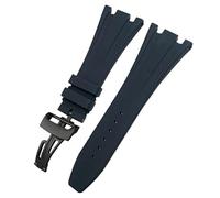 QSYJCCXD Banda de vigilancia de goma fluoria de 27 mm para Audemars AP Piguet Royal Oak Offshore Soft FKM Silicone Watch Strap Mens Pulsera