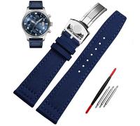 QSYJCCXD Banda de vigilancia de nylon de alta densidad para IWC IW377724 IW371614 Correa de reloj 20 mm 22 mm Bracelet Black Armygreen Blue Canvas Bindo de muñeca