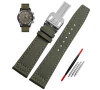 QSYJCCXD Banda de vigilancia de nylon de alta densidad para IWC IW377724 IW371614 Correa de reloj 20 mm 22 mm Bracelet Black Armygreen Blue Canvas Bindo de muñeca