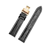 QSYJCCXD Bandas de reloj de cuero con hebilla de despliegue para la banda Wtach para hombres y Women's Watch Starp 18 mm 19 mm 20 mm 22 mm 23 mm 24 mm