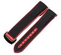 QSYJCCXD Bandas de vigilancia de nylon de 20 mm de 22 mm de goma Bandas de vigilancia de nylon para correas omega Seamaster 300m GMT Chrono 600m Planet Ocean 215 Braceletas