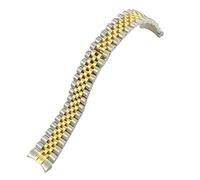 QSYJCCXD Calidad de 20 mm 316L Banda de reloj de acero inoxidable adecuado para Dication 36 mm M126234 Silver Golden Business Metal Strap Men