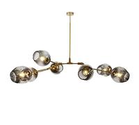 QSYJCCXD Candelera de Sputnik Modern Sputnik 6 Luces Arte de Hierro Industrial Artista de Mediados de Siglo Iluminación Colgante de luz Ajuste de luz para la Cocina de la Barra del Pasillo, Color