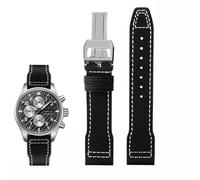 QSYJCCXD Caquero de vaca de nylon de alta densidad para IWC Mark Pilot Prince Bertolo Portugal Plegable Boba Reloj 20 Pulsera para hombres de 21 mm Nylon Cowhide Ratio de cuero Correa