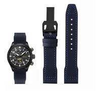 QSYJCCXD Caquero de vaca de nylon de alta densidad para IWC Mark Pilot Prince Bertolo Portugal Plegable Boba Reloj 20 Pulsera para hombres de 21 mm Nylon Cowhide Ratio de cuero Correa