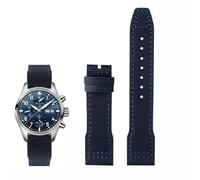 QSYJCCXD Caquero de vaca de nylon de alta densidad para IWC Mark Pilot Prince Bertolo Portugal Plegable Boba de vigilancia 20 Pulsera para hombres de 21 mm Nylon Cowhide Ratio de cuero Correa