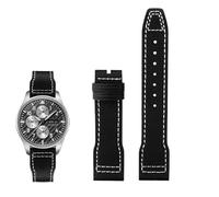 QSYJCCXD Caquero de vaca de nylon de alta densidad para IWC Mark Pilot Prince Bertolo Portugal Plegable Boba Reloj 20 Pulsera para hombres de 21 mm Nylon Cowhide Ratio de cuero Correa