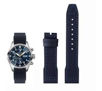 QSYJCCXD Caquero de vaca de nylon de alta densidad para IWC Mark Pilot Prince Bertolo Portugal Plegable Boba de vigilancia 20 Pulsera para hombres de 21 mm Nylon Cowhide Ratio de cuero Correa
