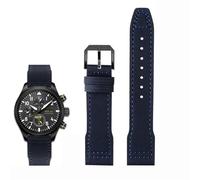 QSYJCCXD Caquero de vaca de nylon de alta densidad para IWC Mark Pilot Prince Bertolo Portugal Plegable Boba de vigilancia 20 Pulsera para hombres de 21 mm Nylon Cowhide Ratio de cuero Correa