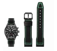 QSYJCCXD Caquero de vaca de nylon de alta densidad para IWC Mark Pilot Prince Bertolo Portugal Plegable Boba Reloj 20 Pulsera para hombres de 21 mm Nylon Cowhide Ratio de cuero Correa
