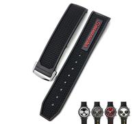 QSYJCCXD Caucho natural 20 mm 21 mm 22 mm Banda de reloj para Omega Speedmaster Seamaster 300 Soft Silicone Moonwatch S Reloj Strap Men
